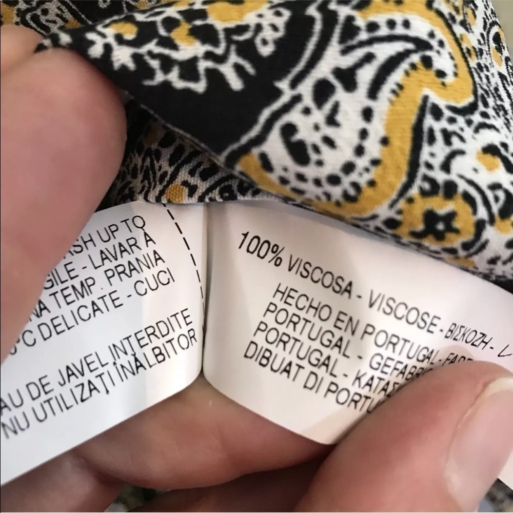 New Zara Women Blouse XS Paisley Zipper Detail - Picture 5 of 7